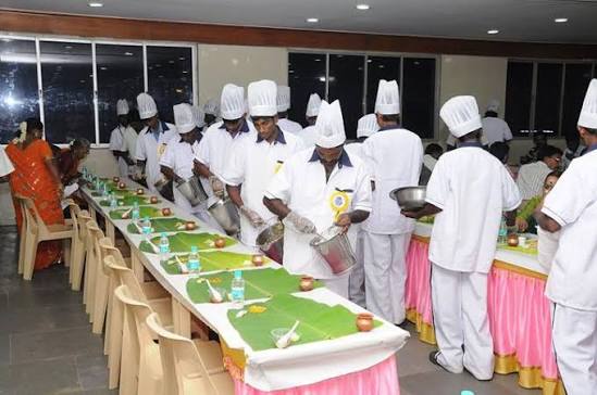 Catering buffet spread